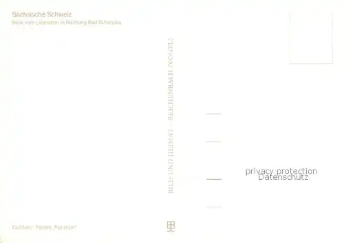 AK / Ansichtskarte Saechsische_Schweiz Blick vom Lilienstein auf Bad Schandau und Elbe Saechsische Schweiz
