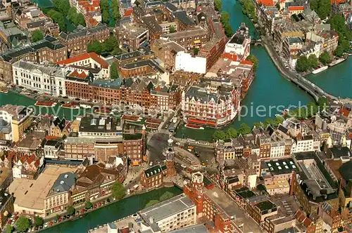 AK / Ansichtskarte Amsterdam__NL Muenzturm mit Muenzplatz Fliegeraufnahme 