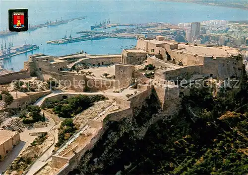 AK / Ansichtskarte Alicante Castillo de Santa Barbara Fliegeraufnahme Alicante