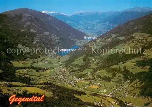 AK / Ansichtskarte GegendtaL_Gassen_Afritz_Kaernten Fliegeraufnahme mit Afritzer See und Brennsee 