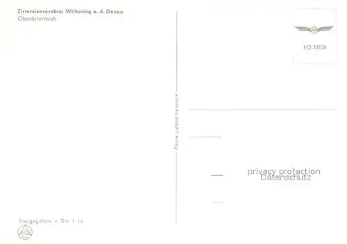 AK / Ansichtskarte Wilhering Zisterzienserabtei Fliegeraufnahme Wilhering