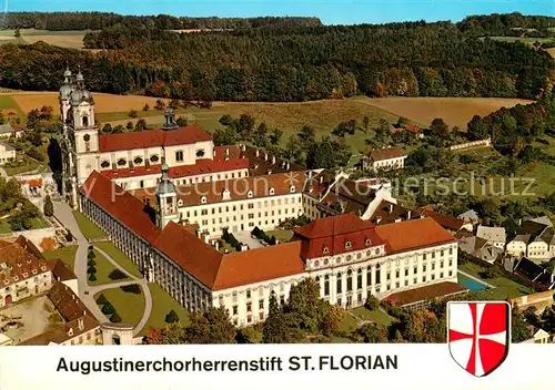 AK / Ansichtskarte Linz_Donau Augustinerchorherrenstift St Florian Fliegeraufnahme Linz_Donau