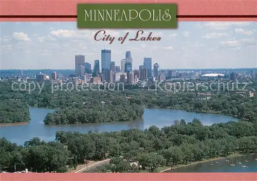 AK / Ansichtskarte Minneapolis_Minnesota City of Lakes Aerial view 