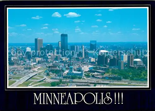 AK / Ansichtskarte Minneapolis_Minnesota Skyline Aerial view 
