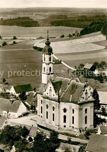 AK / Ansichtskarte Steinhausen_Bad_Schussenried Wallfahrtskirche Fliegeraufnahme Steinhausen_Bad
