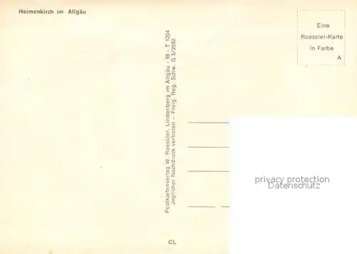 AK / Ansichtskarte Heimenkirch Fliegeraufnahme Heimenkirch