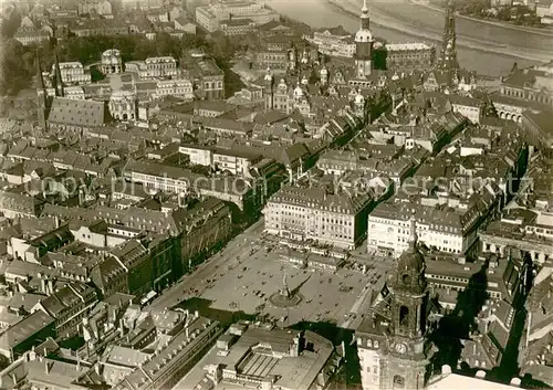 AK / Ansichtskarte Dresden_Elbe Altmarkt vor der Zerstoerung 1945 Fliegeraufnahme 