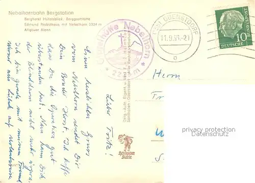 AK / Ansichtskarte Nebelhornbahn Bergstation Nebelhornbahn