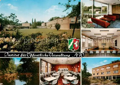 AK / Ansichtskarte Hilden Institut fuer oeffentliche Verwaltung Gastraeume Teich 