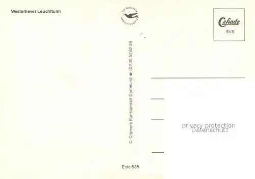 AK / Ansichtskarte Westerhever Leuchtturm Westerhever