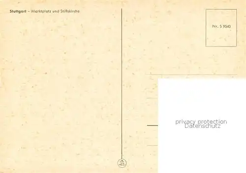 AK / Ansichtskarte Stuttgart Marktplatz und Stiftskirche Stuttgart
