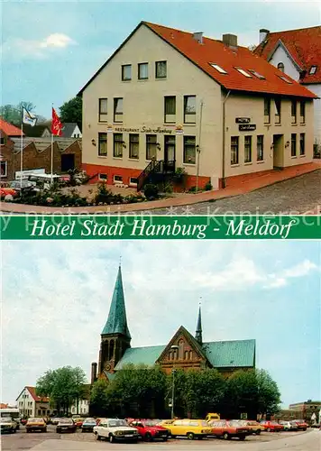 AK / Ansichtskarte Meldorf Hotel Stadt Hamburg Kirche Meldorf