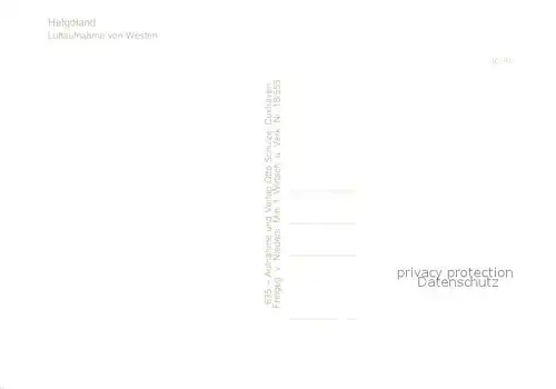 AK / Ansichtskarte Helgoland Fliegeraufnahme von Westen Helgoland