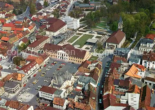 AK / Ansichtskarte Bad_Duerkheim Oberer Kurpark mit Kurhaus Kurparkhotel und Ostertagbrunnen Fliegeraufnahme Bad_Duerkheim