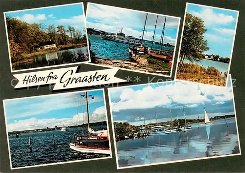 AK / Ansichtskarte Graasten_DK Teilansichten Faehre Hafenpartien 