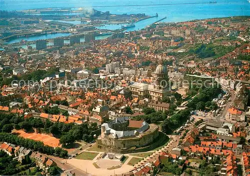 AK / Ansichtskarte Boulogne_62 sur Mer Vue generale aerienne La Basilique Notre Dame en Musee et les Tennis 