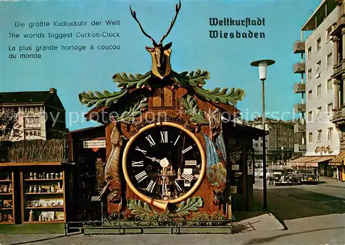 AK / Ansichtskarte Wiesbaden Groesste Kuckucksuhr der Welt Wiesbaden