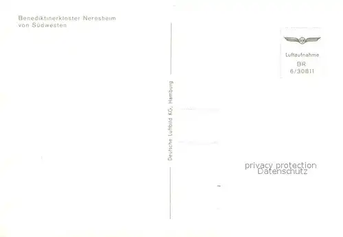 AK / Ansichtskarte Neresheim Fliegeraufnahme mit Benediktinerkloster Neresheim Neresheim