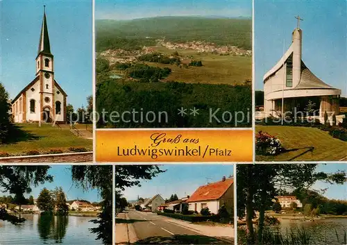 AK / Ansichtskarte Ludwigswinkel Kirchen Panorama Seepartien Strasse Ludwigswinkel