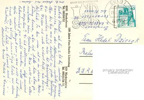 AK / Ansichtskarte Selb Panorama Teilansichten Kirche Rathaus Selb