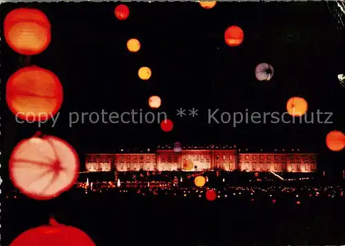 AK / Ansichtskarte Ludwigsburg__Wuerttemberg Gartenschau Bluehendes Barock Fuerstenbau des Schlosses Lichterfest 