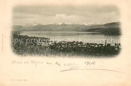 AK / Ansichtskarte Meilen_ZH Gesamtansicht m. See 