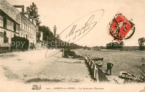 AK / Ansichtskarte Samois sur Seine_77 La Seine aux Platreries 