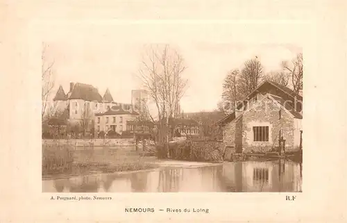 AK / Ansichtskarte Nemours_77 Rives du Loing 