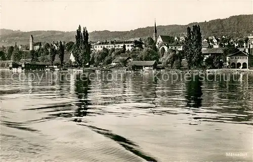 AK / Ansichtskarte Maennedorf_ZH Teilansicht m. Fluss 