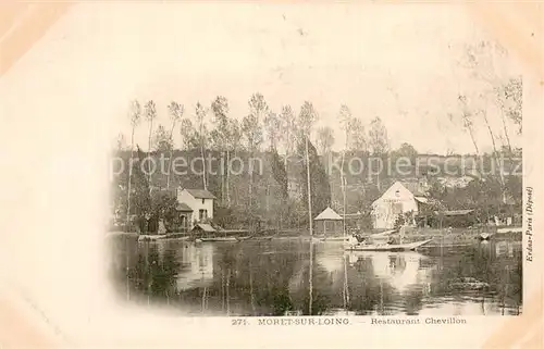 AK / Ansichtskarte Moret sur Loing Restaurant Chevillon Moret sur Loing