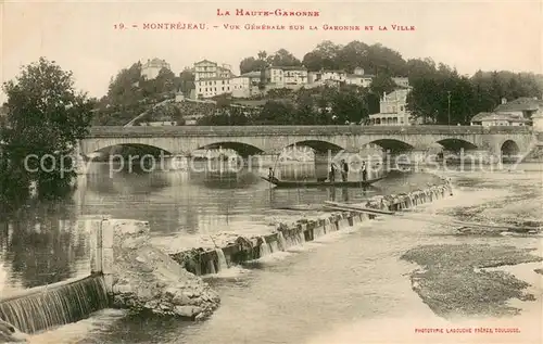 AK / Ansichtskarte Montrejeau_31_Haute Garonne La Garonne et la Ville 