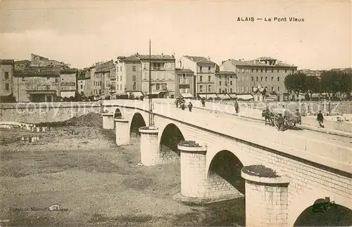AK / Ansichtskarte Alais_30 Le Pont Vieux Kutsche 