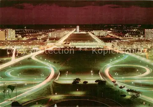 AK / Ansichtskarte Brasilia_Ciudad Vista Noturna 