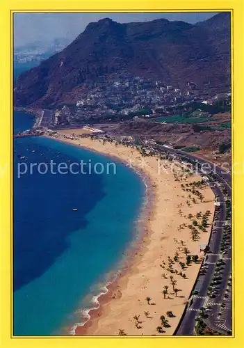 AK / Ansichtskarte Playa_de_Las_Teresitas y San Andres Fliegeraufnahme Playa_de_Las_Teresitas