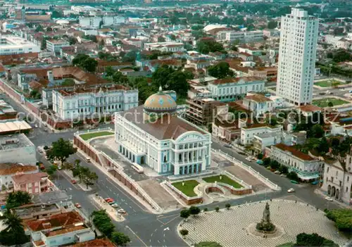 AK / Ansichtskarte Manaus_Brazil Vista parcial com o Teatro Amazonas  