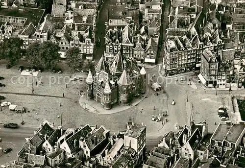 AK / Ansichtskarte Amsterdam__NL Waaggebouw Fliegeraufnahme 