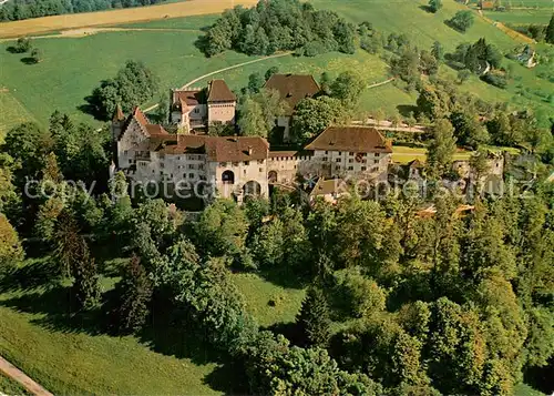 AK / Ansichtskarte Lenzburg_AG Schloss Fliegeraufnahme Lenzburg AG