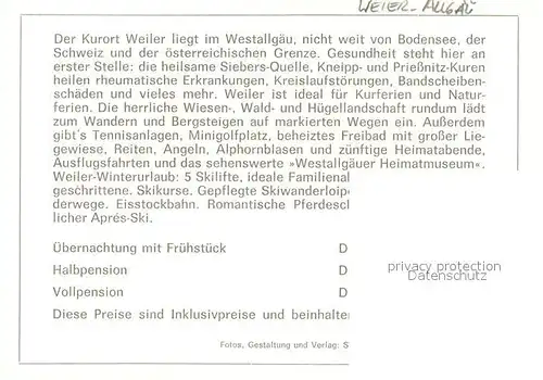 AK / Ansichtskarte Weiler_Allgaeu Gasthof Zur Traube Weler Gastraeume Zimmer Panorama Weiler_Allgaeu