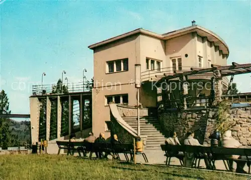 AK / Ansichtskarte Krynica__Zdroj_PL Stacja kolei gorskiej i kawiarnia na Goerze Parkowej 