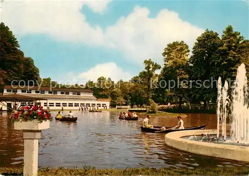 AK / Ansichtskarte Wald_Solingen Weck Ittertal Maerchenwald Gondelteich Fontaene Wald Solingen