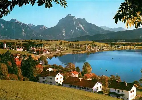AK / Ansichtskarte Hopfen_See mit Straussberg Kreuzspitze Saeuling und Tiroler Alpen Hopfen_See