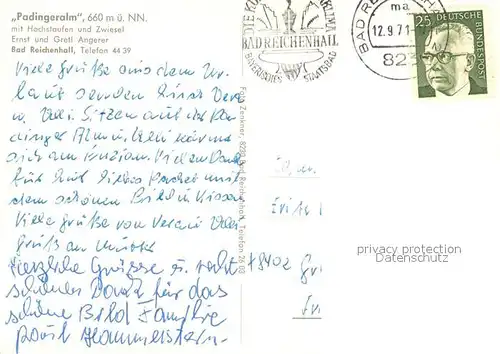 AK / Ansichtskarte Bad_Reichenhall Padingeralm mit Hochstaufe und Zwiesel Bad_Reichenhall