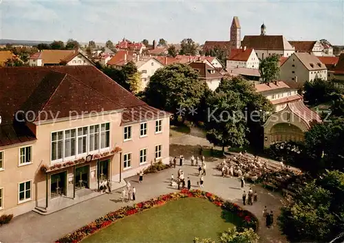 AK / Ansichtskarte Bad_Woerishofen Kurhaus mit Pfarrkirche und Klosterkirche Bad_Woerishofen
