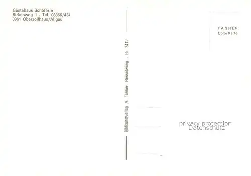 AK / Ansichtskarte Oberzollhaus Gaestehaus Schoeferle Panorama Moorweg Schwarzenberger Weiher Allgaeuer Alpvieh Gruentensee Oberzollhaus