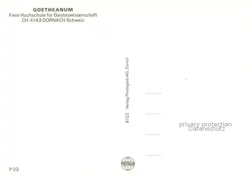 AK / Ansichtskarte Dornach_SO Goetheanum Fliegeraufnahme Dornach_SO