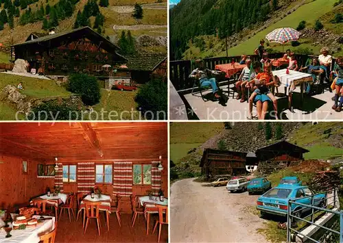 AK / Ansichtskarte Schnalstal_Trentino Nassreidhof im Pfossental Gaststube Terrasse 