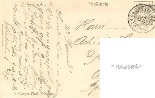 AK / Ansichtskarte Erlenbach_Simmental Gesamtansicht m. Berg Panorama Feldpost Erlenbach_Simmental