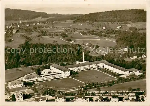 AK / Ansichtskarte Neumuenster_Zuerich Fliegeraufnahme Kranken  u. Diakonissenanstalt Neumuenster_Zuerich