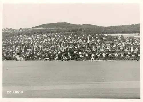AK / Ansichtskarte Zollikon_ZH Teilansicht m. See Zollikon ZH