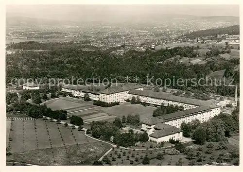 AK / Ansichtskarte Neumuenster_Zuerich Fliegeraufnahme Kranken  u. Diakonissenanstalt Neumuenster_Zuerich